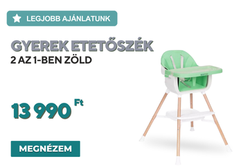 Gyerek etetőszék 2 az 1-ben zöld