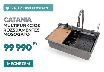 Catania multifunkciós rozsdamentes mosogató