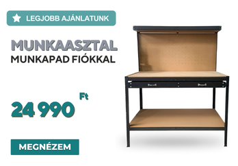 Munkaasztal munkapad fiókkal