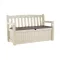 Eden Garden Bench pad és tároló, barna-beige színben
