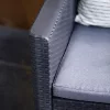 Claire 4 személyes kerti bútor garnitúra párnatartós asztallal grafit