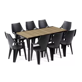 Parker Large 8+1 kerti bútor garnitúra szett kőris-grafit