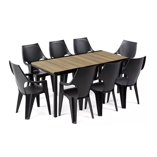 Parker Large 8+1 kerti bútor garnitúra szett kőris-grafit