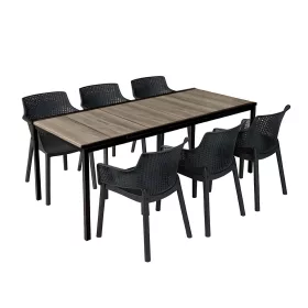 Romen Large 6+1 kerti bútor garnitúra szett kőris-grafit