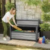 Decocoat műanyag kerti pad/tároló 227 L viharszürke