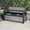 Decocoat műanyag kerti pad/tároló 227 L viharszürke