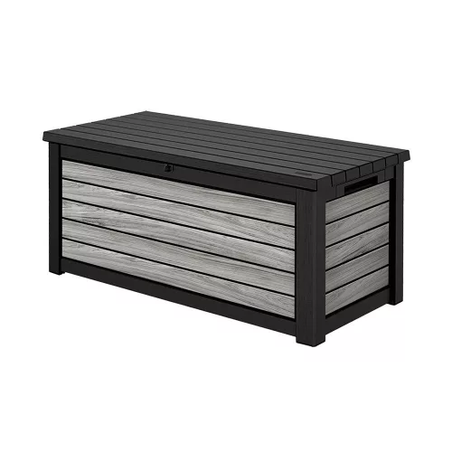 Decocoat műanyag kerti láda 630 l viharszürke
