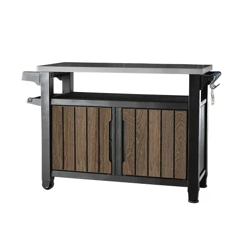 Decocoat unity műanyag xl kerti grill asztal 207l dió