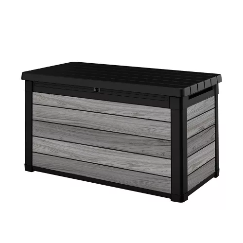 Decocoat műanyag kerti lád 380 l viharszürke
