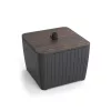 Deco Luzon műrattan napernyőtartós kerti asztal