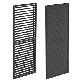 LUXE Lamellás oldalpanel R 123x218cm 4 m-ig antracit