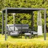 LUXE pergola 4x4m antracit LED világítással