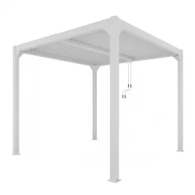 LUXE pergola 4x4m fehér LED világítással