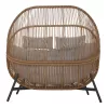 HOLAND rattan dupla kosárfotel bézs