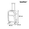 TraveLux light kabinbőrönd puha levehető kerékkel 55x40x20 cm fekete