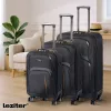 TraveLux light közepes bőrönd puha 68x45x25 cm fekete