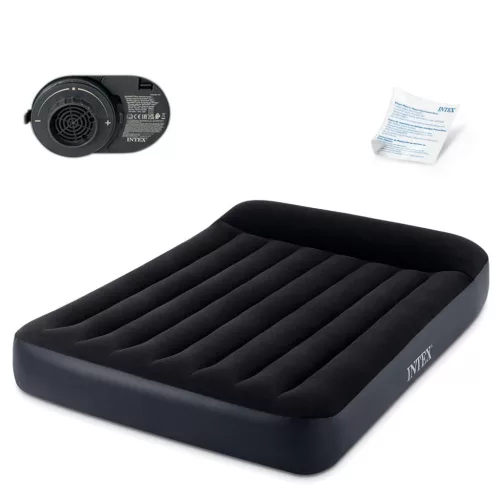 Intex 64150ND kétszemélyes felfújható velúr ágy pumpával, 203 × 152 cm