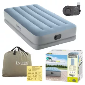   Intex 64157 egyszemélyes felfújható ágy beépített USB-s elektromos pumpával, 191 × 99 × 36 cm