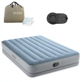   Intex 64159 kétszemélyes felfújható ágy beépített elektromos pumpával, 203 × 152 × 36 cm