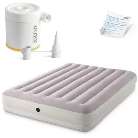   Intex 64179 kétszemélyes felfújható ágy elektromos pumpával, 203 × 152 × 30 cm
