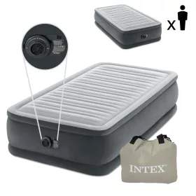   Intex 64412ND Deluxe egyszemélyes felfújható ágy beépített pumpával, 191 × 99 cm