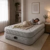 Intex 64490 nagyméretű kétszemélyes felfújható ágy beépített elektromos pumpával, 203 × 152 × 51 cm
