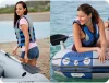 Intex 68373 Mariner 3 háromszemélyes felfújható csónak evezőkkel, pumpával, horgászbottartókkal és motortartóval