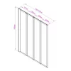 Tribeca 110x140 cm kádparaván króm