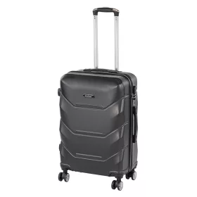 TraveLux Max közepes bőrönd keményfedeles 68x45x25 cm fekete