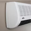 Thira elektromos fali fűtőtest 1000W/2000W, modern vezérlőpanellel és ventilátoros légáramlás funkcióval