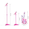 Játék gitár 57 cm mikrofonnal és álvánnyal