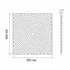 Akusztikus falpanel Deco IV bambusz 60x60x1,8 cm