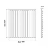 Akusztikus falpanel Deco II bambusz 60x60x1,8 cm