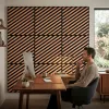 Akusztikus falpanel Deco III bambusz 60x60x1,8 cm