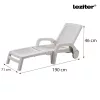 Omaha napozóágy fehér