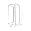 Flexi 80x80 cm falsíkra szerelhető szögletes zuhanykabin zuhanytálca nélkül