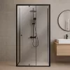 Flexi 80x90 cm falsíkra szerelhető aszimmetrikus zuhanykabin zuhanytálca nélkül