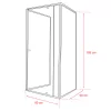Flexi 80x90 cm falsíkra szerelhető aszimmetrikus zuhanykabin zuhanytálca nélkül