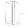 Flexi falsíkra szerelhető szögletes zuhanykabin 80x80 cm zuhanytálca nélkül
