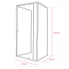 Flexi falsíkra szerelhető aszimmetrikus zuhanykabin 80x90 cm zuhanytálca nélkül