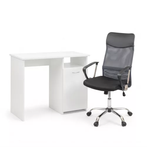 Family One íróasztal szett 100x50x74 cm Fit forgószékkel fehér-szürke