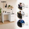 Family Pro íróasztal szett 100x50x74 cm Tivo forgószékkel fehér-fekete