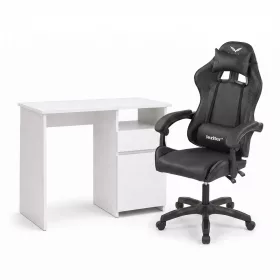 Family Pro íróasztal szett 100x50x74 cm Raven forgószékkel fehér-fekete