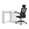 Family Pro íróasztal szett 100x50x74 cm Flexo forgószékkel fehér-fekete