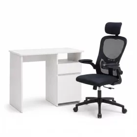 Family Pro íróasztal szett 100x50x74 cm Flexo forgószékkel fehér-fekete