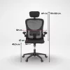 Family Pro íróasztal szett 100x50x74 cm Flexo forgószékkel fehér-fekete