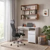 Family Pro íróasztal szett 100x50x74 cm Fit forgószékkel fehér-szürke