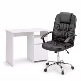 Family Pro íróasztal szett 100x50x74 cm Bristol forgószékkel fehér-fekete