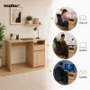 Family Pro íróasztal szett 100x50x74 cm Fit forgószékkel sonoma tölgy-fekete