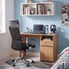 Family Pro íróasztal szett 100x50x74 cm Fit forgószékkel sonoma tölgy-szürke